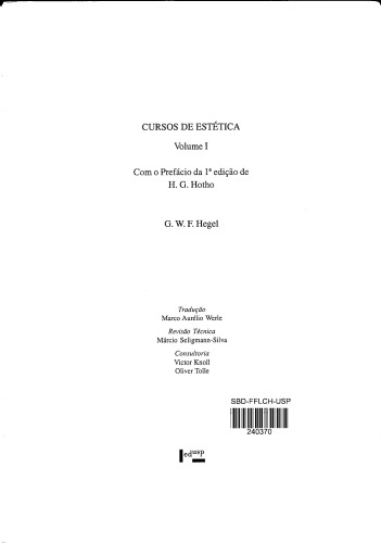 Cursos de Estética. Volume I