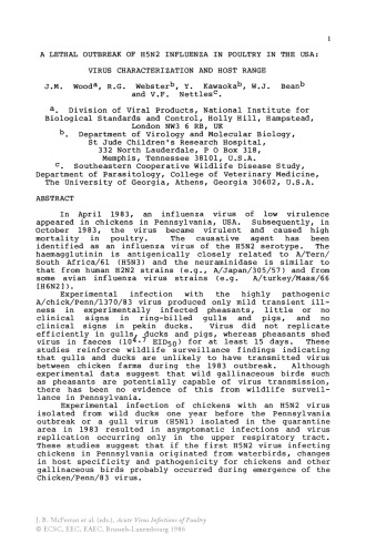 Acute virus infections of poultry : a seminar in the CEC Agricultural Research Programme, held in Brussels, June 13-14, 1985