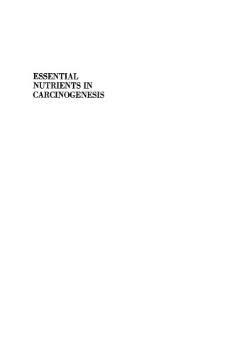 Essential Nutrients in Carcinogenesis