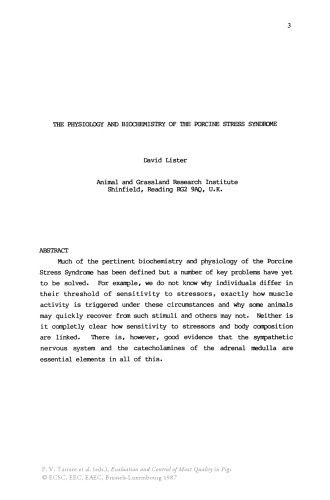 Evaluation and control of meat quality in pigs