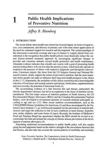 Preventive nutrition : the comprehensive guide for health professionals