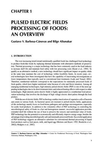 Pulsed electric fields technology for the food industry : fundamentals and applications