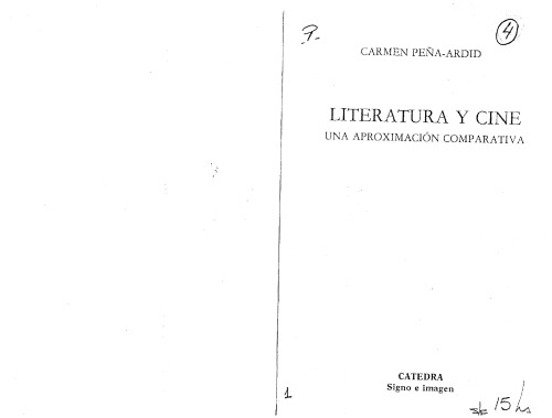 Literatura y cine : una aproximación comparativa