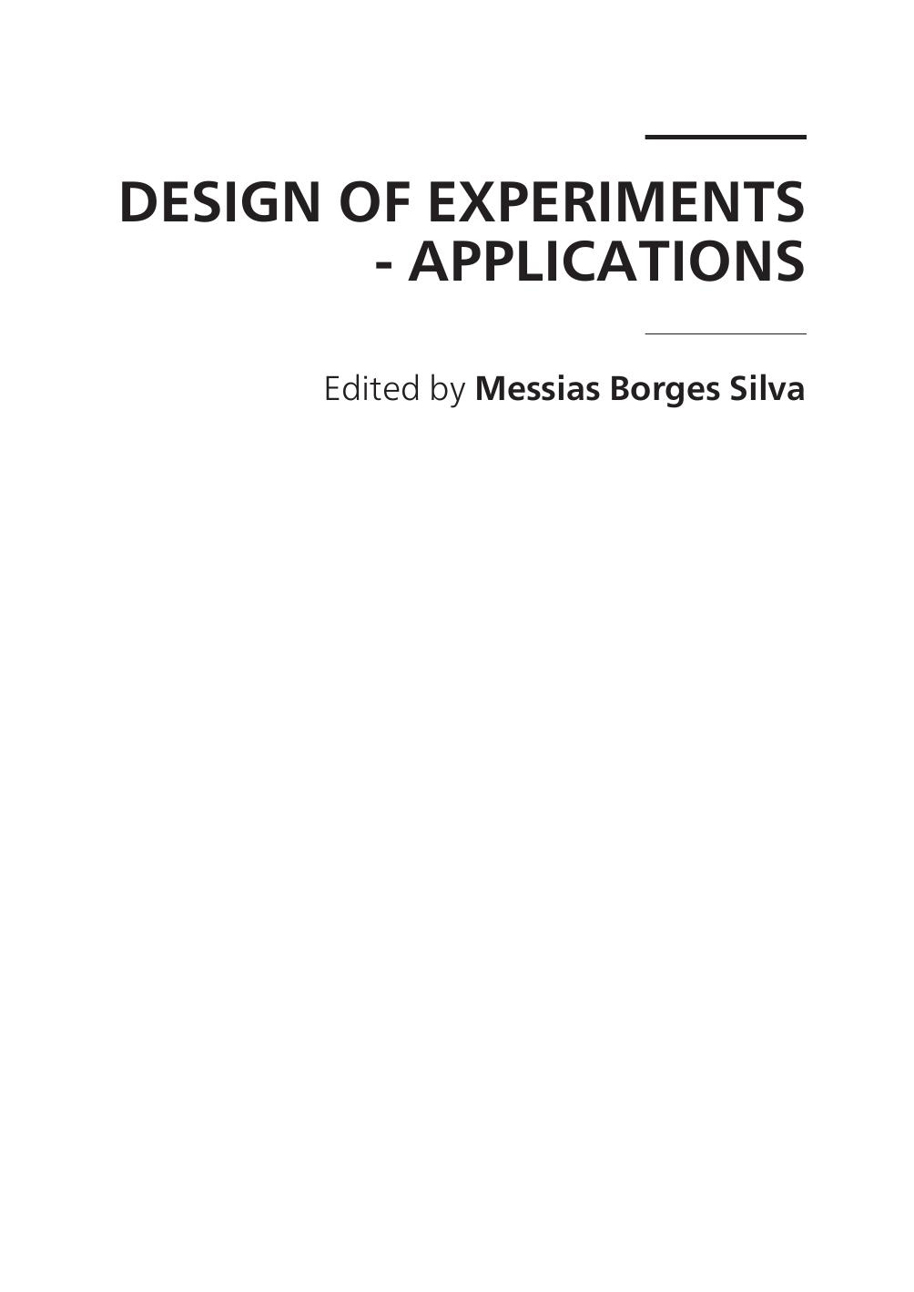 Design of Experiments: Applications