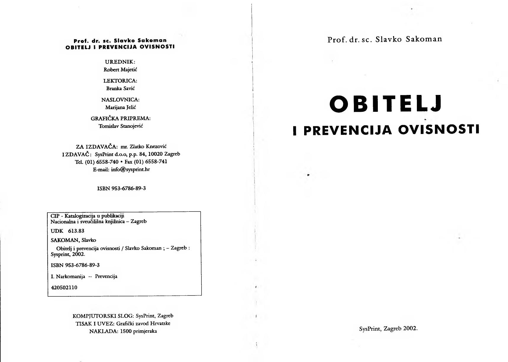 Obitelj i prevencija ovisnosti