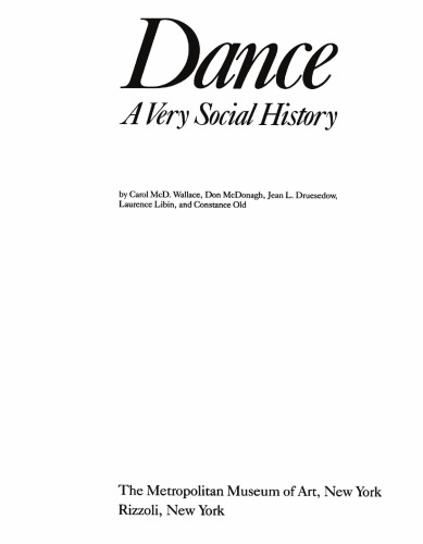 Dance : a very social history