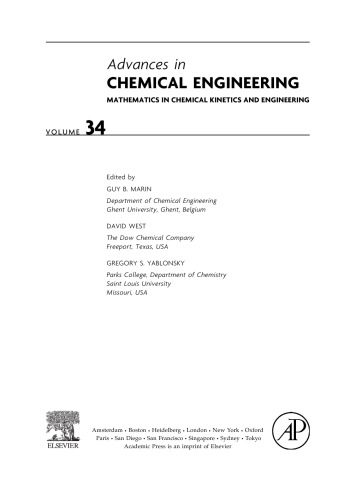 Advances in Chemical Engineering: Mathematics in Chemical Kinetics and Engineering