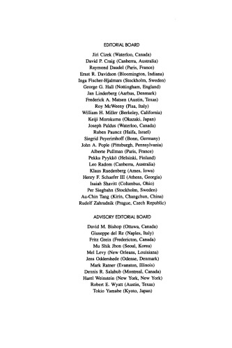 Quantum systems in chemistry and physics Pt. 1 [...]