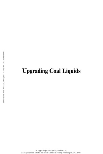 Upgrading Coal Liquids