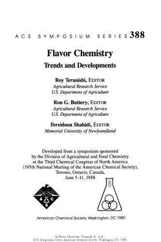 Flavor Chemistry. Trends and Developments