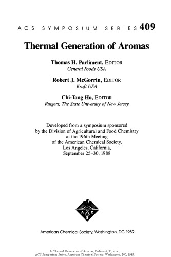 Thermal Generation of Aromas