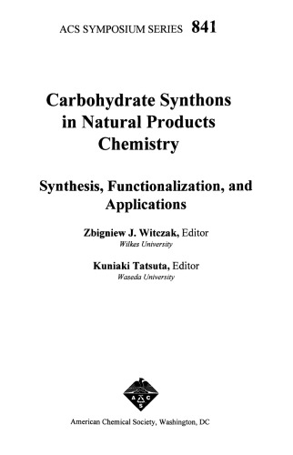 Carbohydrate Synthons in Natural Products Chemistry. Synthesis, Functionalization, and Applications