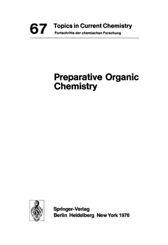 Preparative Organic Chemistry