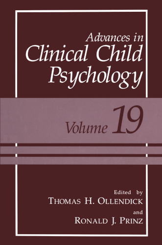 Advances in Clinical Child Psychology