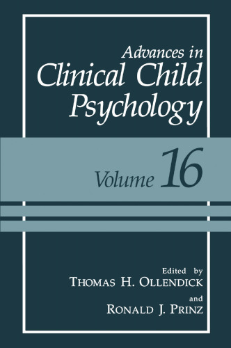 Advances in Clinical Child Psychology