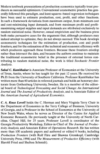 Stochastic frontier analysis
