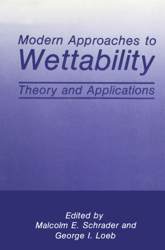 Modern Approaches to Wettability: Theory and Applications
