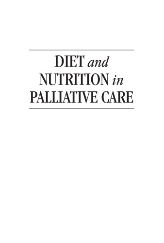 Diet and nutrition in palliative care