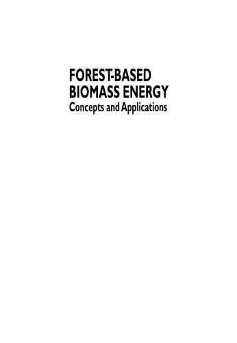 Forest-based biomass energy : concepts and applications