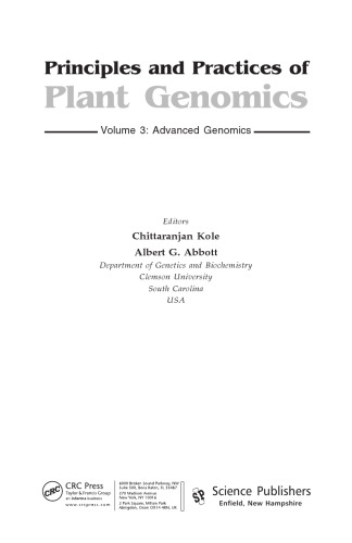 Principles and practices of plant genomics. Volume 3, Advanced genomics