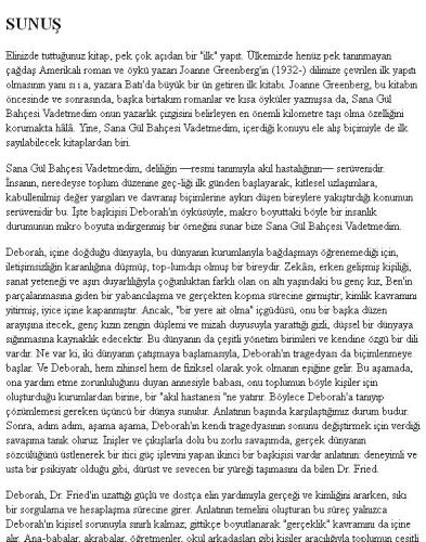 Sana Gül Bahçesi Vadetmedim