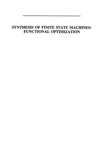 Synthesis of Finite State Machines: Functional Optimization