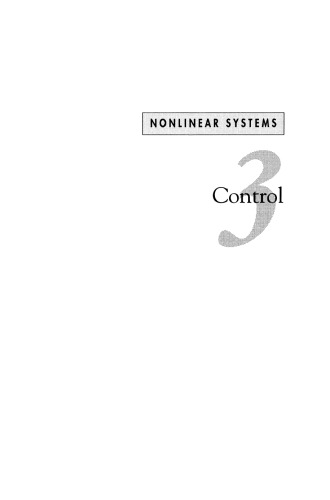 Nonlinear Systems: Control 3