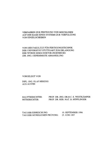 Fertigung von Mischlosen in der Mikroelektronik auf der Basis eines Verfahrens zur Verfolgung von Einzelscheiben