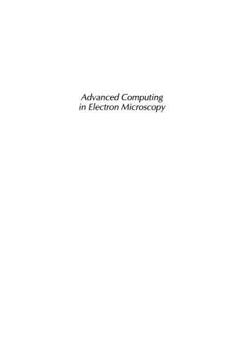 Advanced Computing in Electron Microscopy