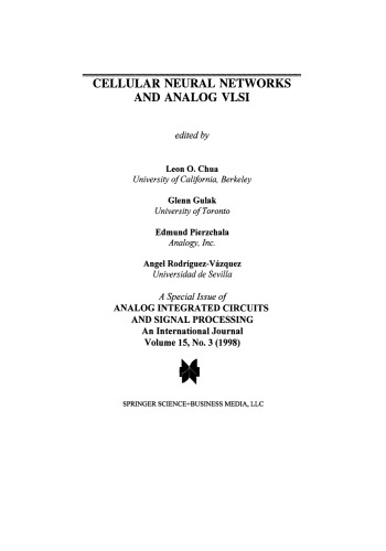 Cellular Neural Networks and Analog VLSI