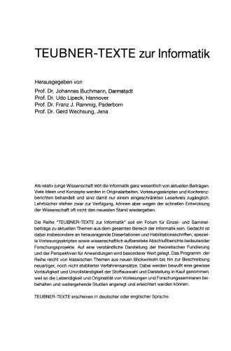 Angewandte Informatik und Formale Beschreibungsverfahren: Festschrift zum 60. Geburtstag von Wolffried Stucky