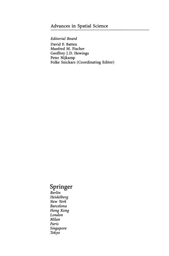 Spatial Economic Science: New Frontiers in Theory and Methodology