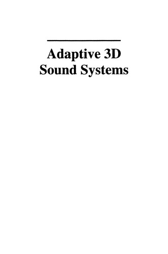 Adaptive 3D Sound Systems