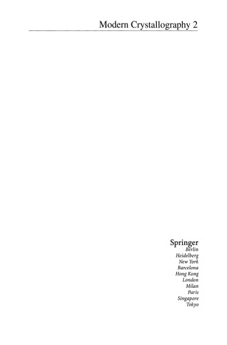 Modern Crystallography 2: Structure of Crystals