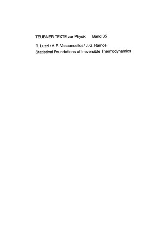 Statistical Foundations of Irreversible Thermodynamics