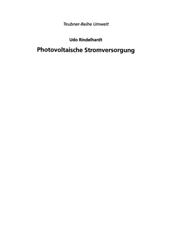 Photovoltaische Stromversorgung