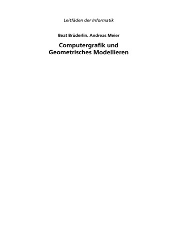 Computergrafik und Geometrisches Modellieren