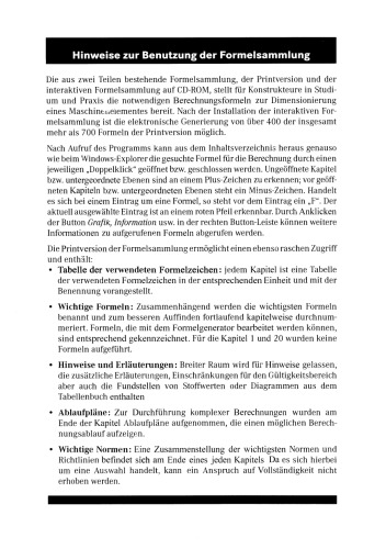 Roloff / Matek Maschinenelemen e Formelsammlung: Interaktive Formelsammlung auf CD-ROM