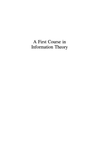 A First Course in Information Theory