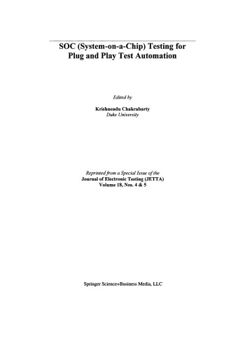 SOC (System-on-a-Chip) Testing for Plug and Play Test Automation