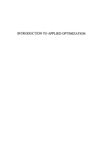 Introduction to Applied Optimization