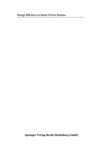 Energy Efficiency in Motor Driven Systems