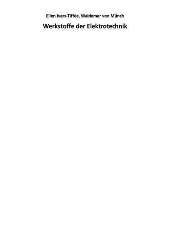 Werkstoffe der Elektrotechnik
