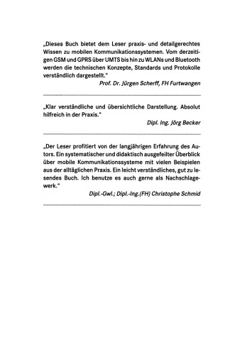 Grundkurs Mobile Kommunikationssysteme: Von UMTS, GSM und GPRS zu Wireless LAN und Bluetooth Piconetzen