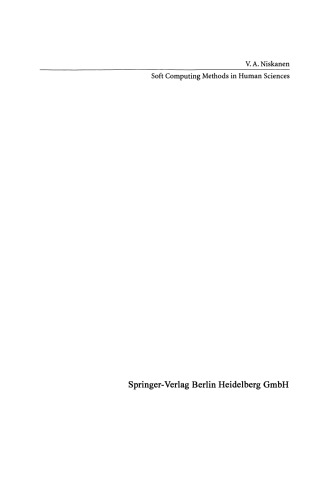 Soft Computing Methods in Human Sciences