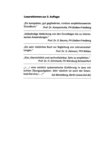 Grundkurs JAVA: Von den Grundlagen bis zu Datenbank- und Netzanwendungen