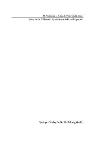 Fuzzy Partial Differential Equations and Relational Equations: Reservoir Characterization and Modeling