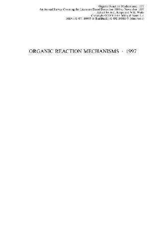 Organic reaction mechanisms
