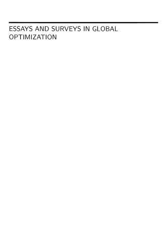 Essays and Surveys in Global Optimization