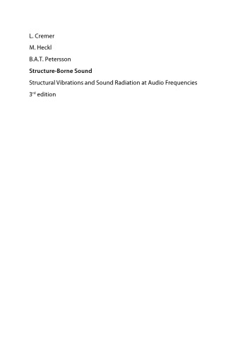 Structure-Borne Sound: Structural Vibrations and Sound Radiation at Audio Frequencies